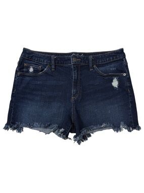 {Universal Thread} "High Rise Shortie" Dark Blue Cutoff Denim Shorts WS30